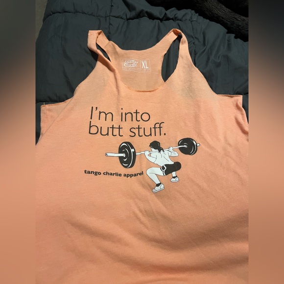 Orange Sleeveless racerback workout tank top - Picture 1 of 4